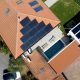 impianto fotovoltaico completo visione dall'alto