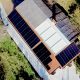 RIstorante Mea visione dall'alto del tetto con moduli fotovoltaici