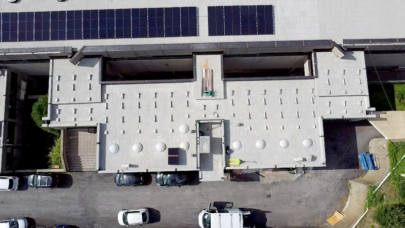 Montaggio zavorre sun ballast - visione dall'alto