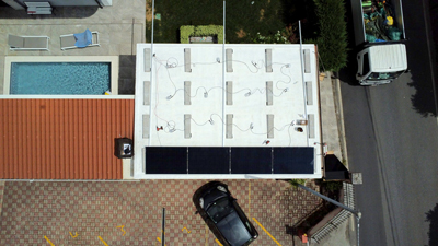 Installazione impianto fotovoltaico con zavorre Sun Ballst
